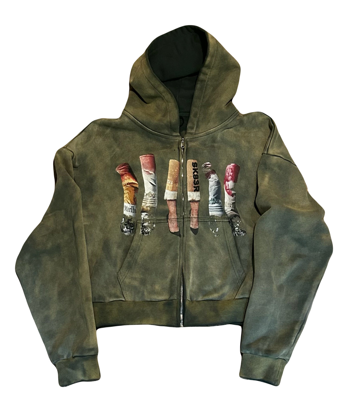 SK83R Burnt Zip Hoodie — PRE-ORDER